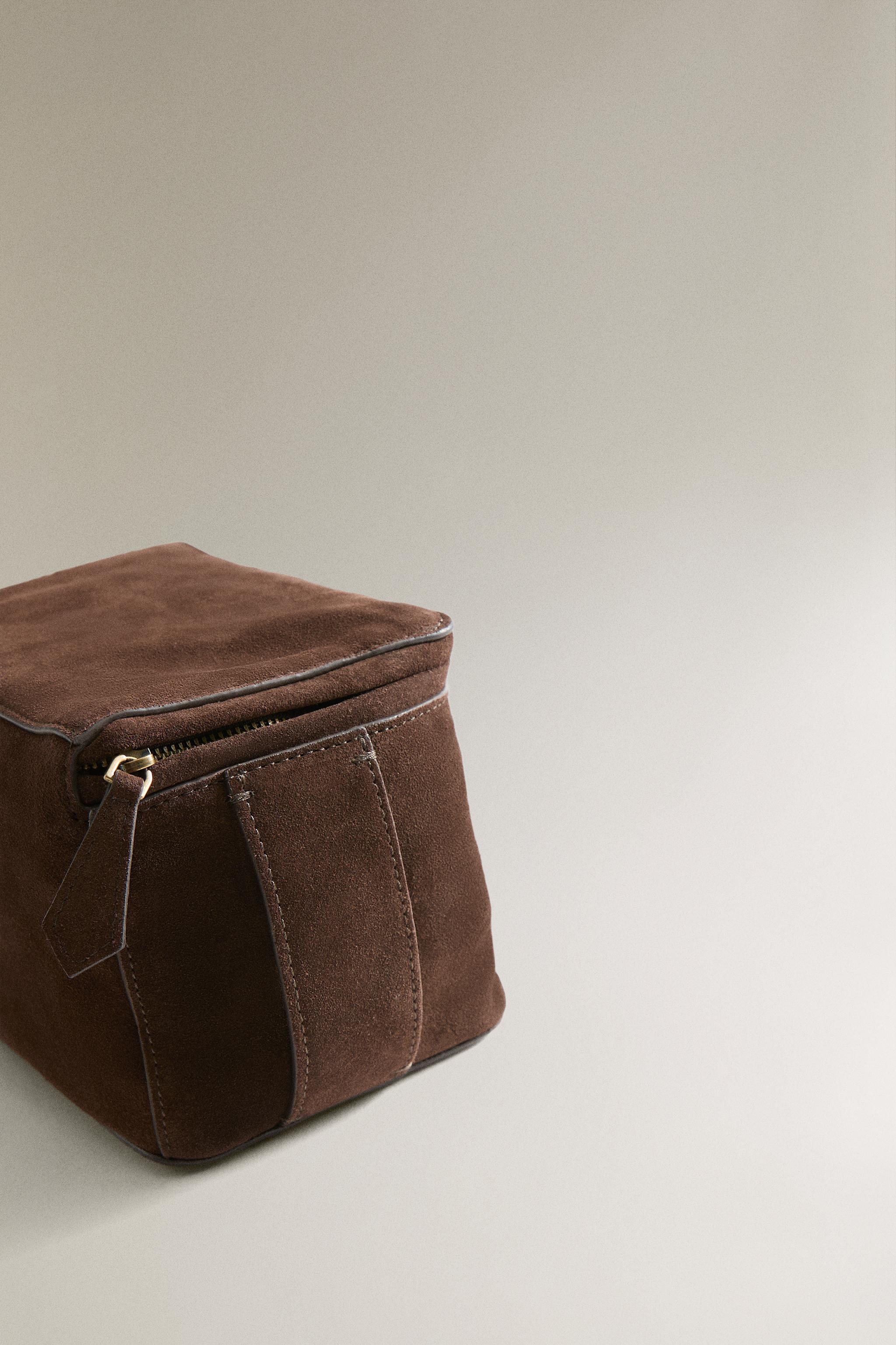 SPLIT SUEDE MAKEUP BAG